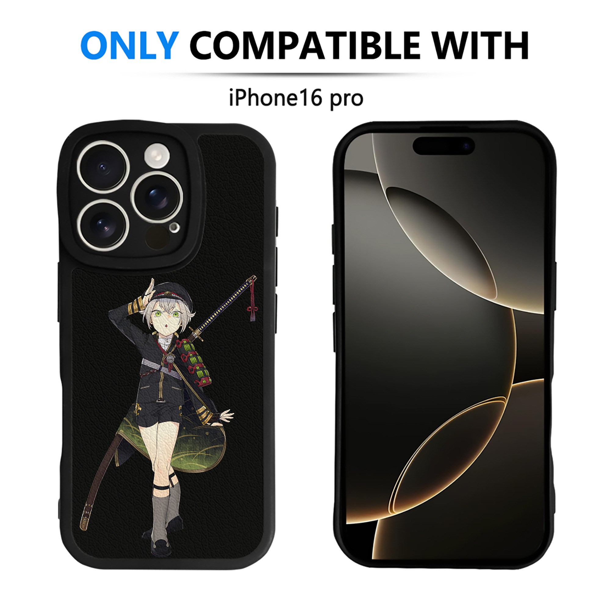 （画像用） 刀剣乱舞 Touken Ranbu 【iPhone 16シリーズ対応】シリコンスマホケース（レザー調） 材質：シリコン